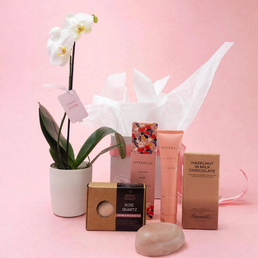 Orchid and Treats Deluxe Gift Set - Poppy In April